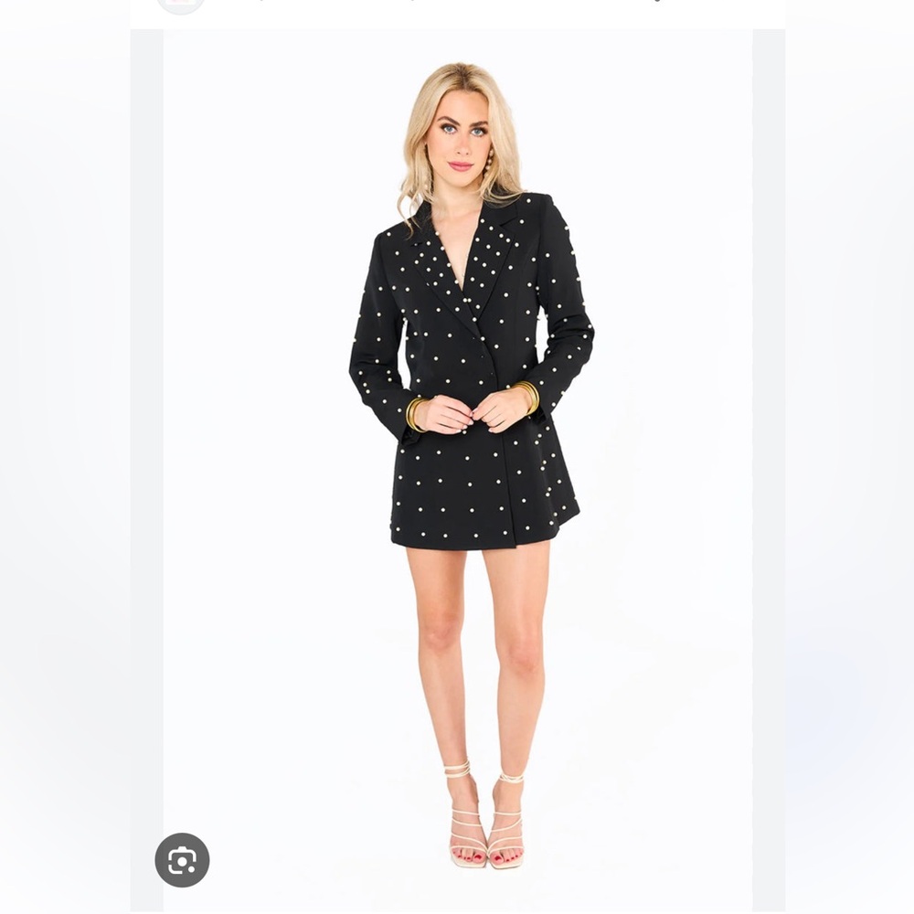 Buddy love black pearl mini blazer dress
